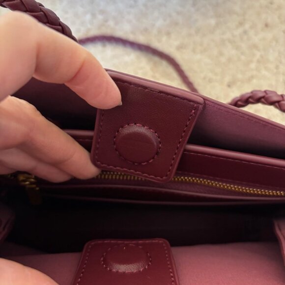 Neiman Marcus Lucine Handmade Woven Gold Knot Leather Purse - Picture 5 of 5